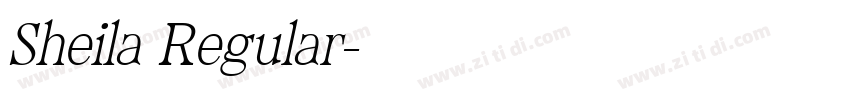 Sheila Regular字体转换